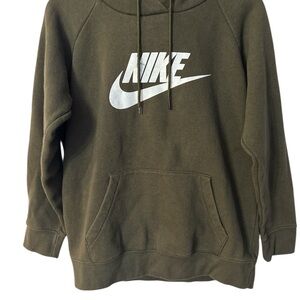 Nike Dark Green Sweatshirt with Logo